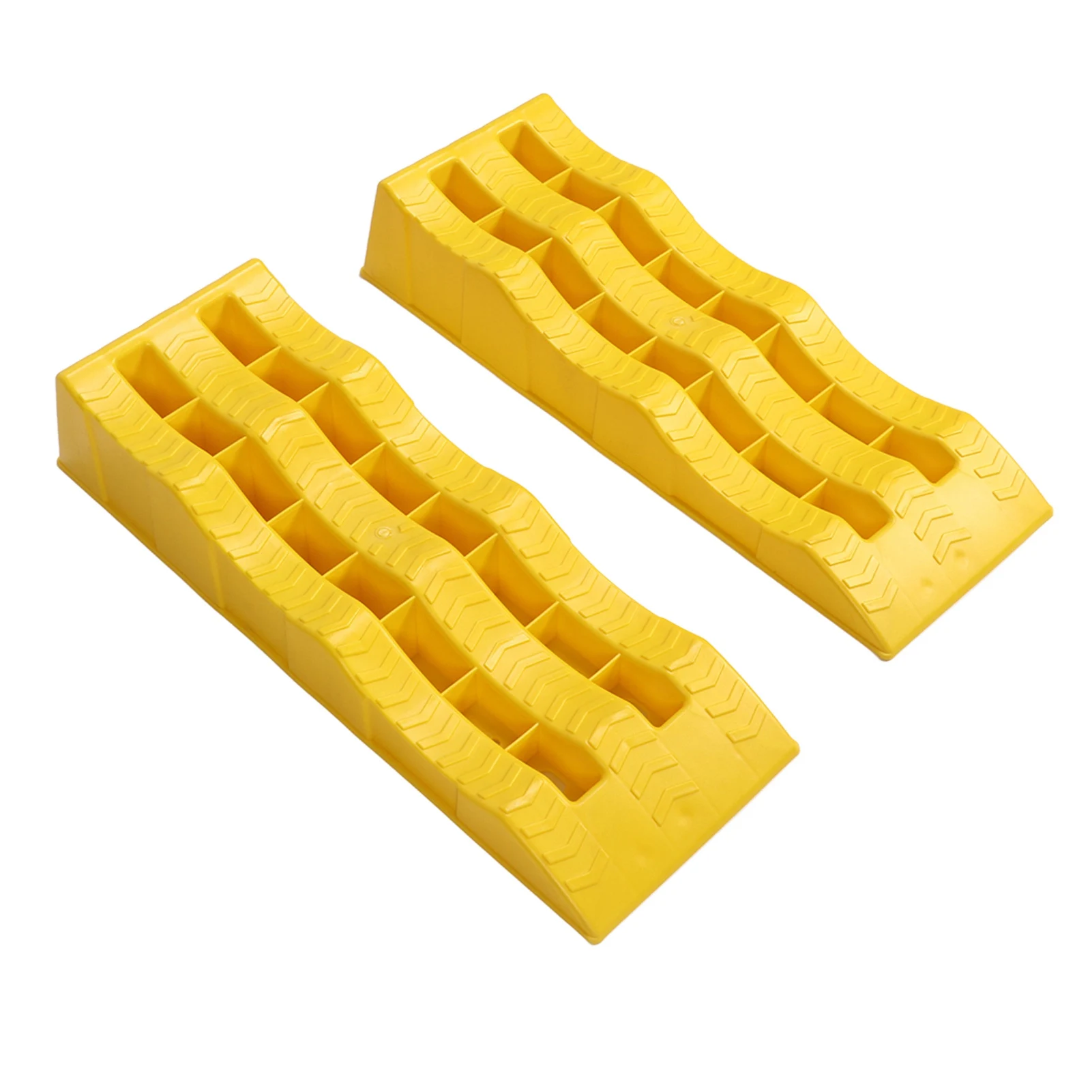 Trailer Wheel Chocks Strong Weight Bearing Easy Clean Heavy Duty Molded Plastic Anti Slip  Leveler 1 Pair for Car