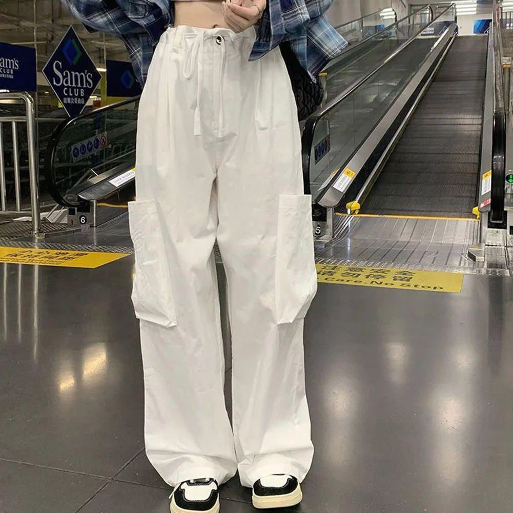 일상용 캐주얼 외출 여성 스트리트웨어 하라주쿠 와이드 레그 바지 와이드 레그 새 상품 편안한 착용감