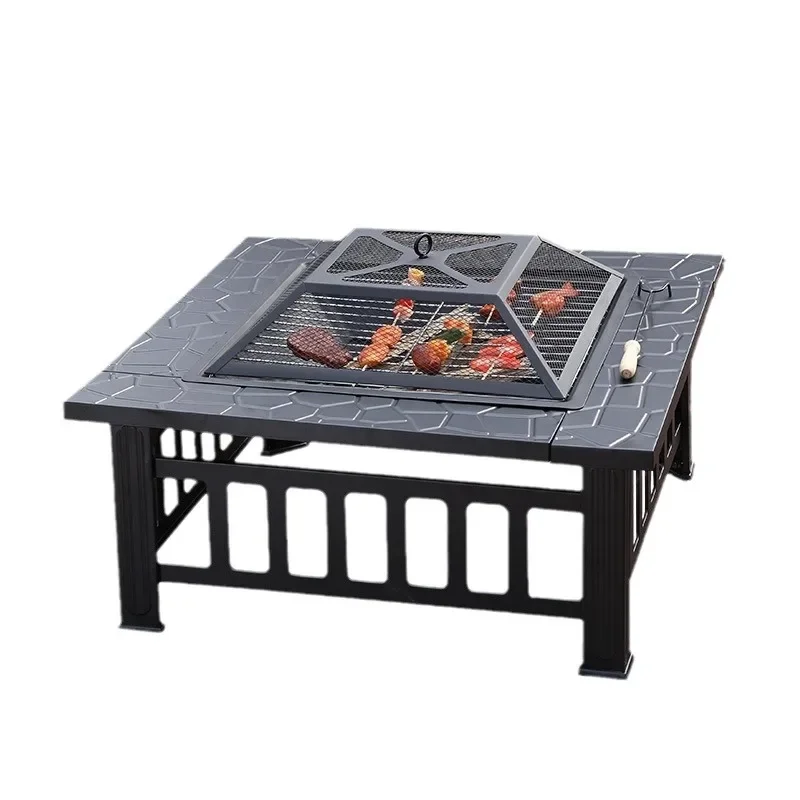 

Furnace for making tea Full set BBQ grill Outdoor patio heating table