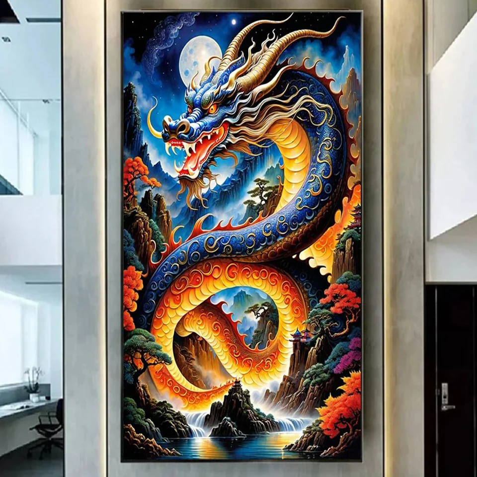 Diamond Painting Chinese Dragon New Collection Diamond Mosaic 5D DIY Cross Stitch Kits Diamond Art Embroidery Home Decoration