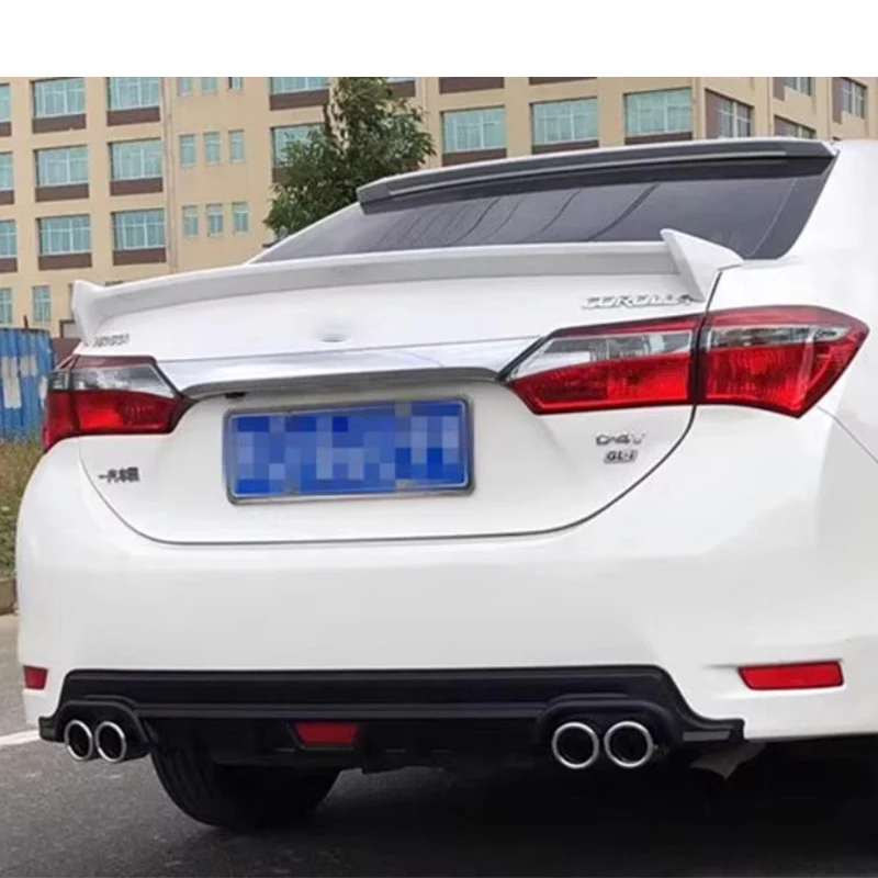 For Toyota Corolla 2014 -2018 Year Rear Diffuser Bumper Lips Splitter Spoiler Exhaust Tailpipe Body Kit Accessories