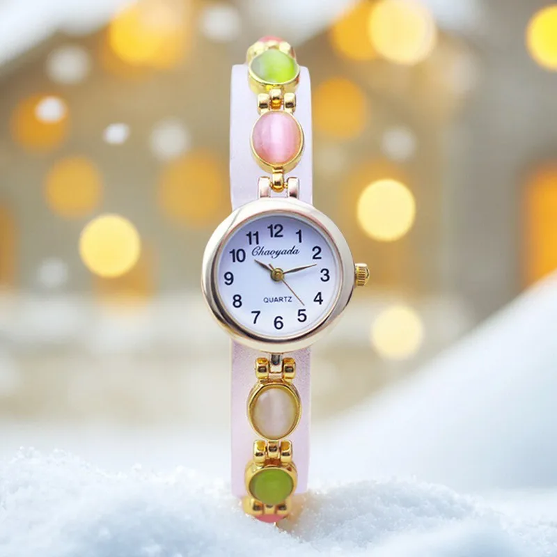 2025 venda quente nova moda de luxo senhoras relógio de pulso elegante acessórios de ouro para pulseira feminina relógio de mão presentes