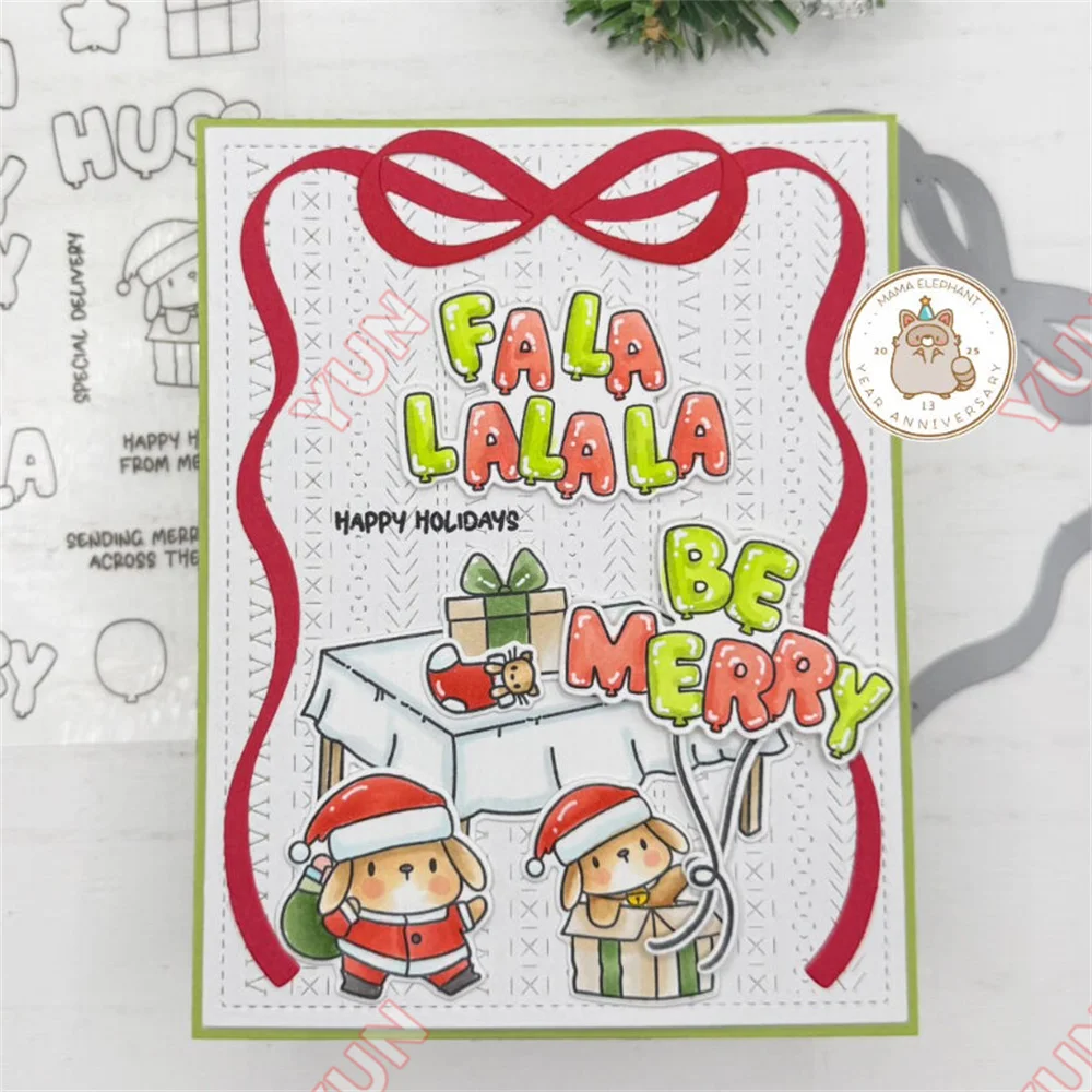 Merry Christmas New Metal Cut Dies Little Agenda Bakery Bears Bewitched Arch Die Stamps Set DIY Card Scrapbook Clear Stamp Make