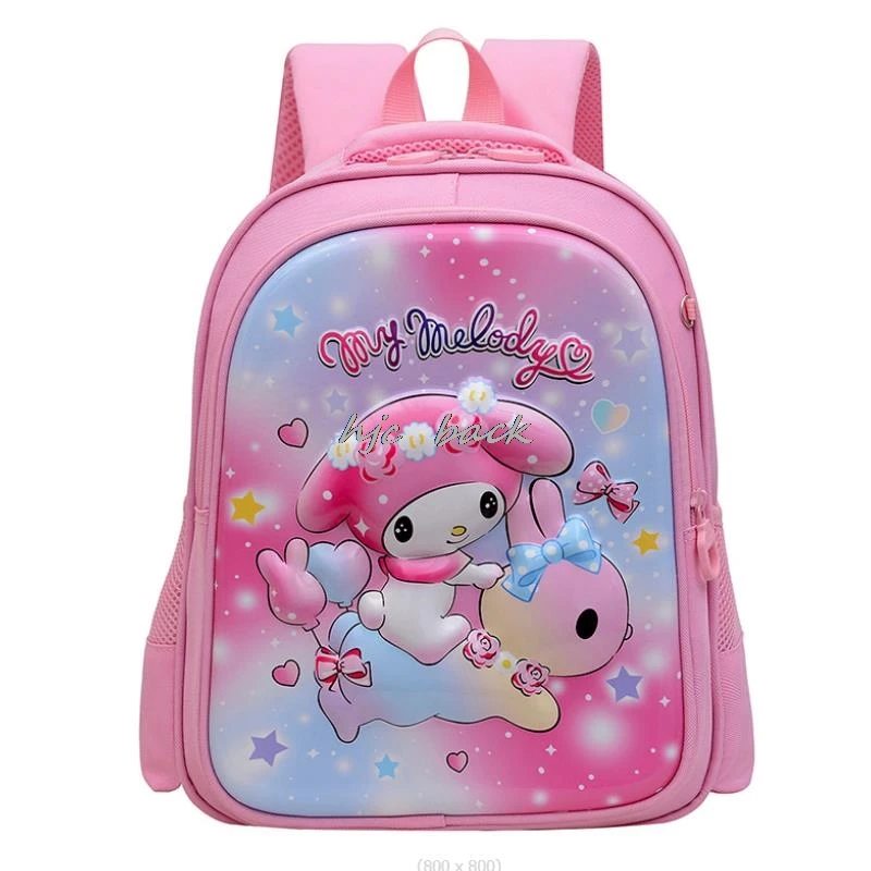 Kuromi Melody-mochila escolar ligera para niñas, bolso de hombro de gran capacidad, a la moda