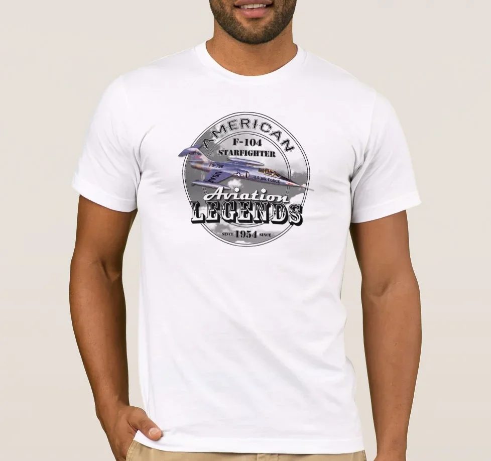 F-104 Starfighter Fighter Aircraft T-Shirt 100% Cotton O-Neck Summer Short Sleeve Casual Mens T-shirt Size S-3XL