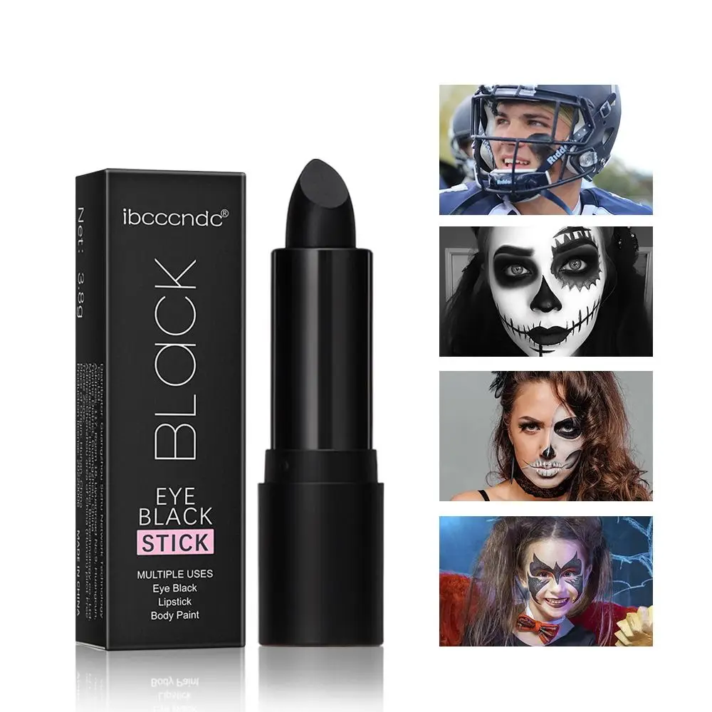 Party Tools Face Paint Black Lippenstift Matte Retro Eye Black Stick Waterdichte Langdurige Body Paint Stick Cream Women