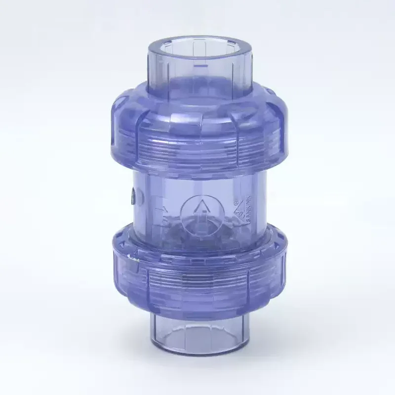 1PC 20/25/32/40/50/63mm Transparent UPVC Non-return Flap Valve Plumbing System Parts Water Tube Connector Non Return Check Valve