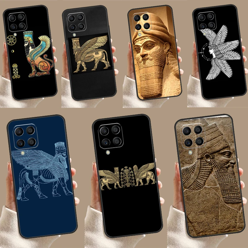 Lamassu Assyrian Winged Lion For Samsung Galaxy M54 M34 M14 M12 M32 M52 M53 M33 M13 M20 M21 M51 M15 M55 M31s M30s Case