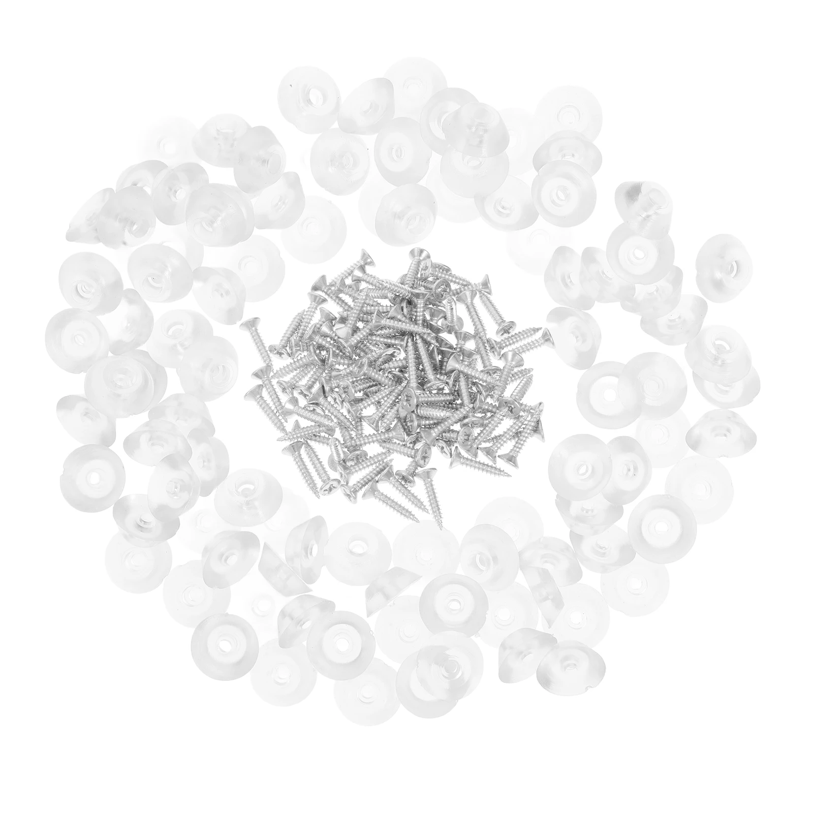 

100Pcs Non Slip Furniture Feet Floor Protectors Chairs Tables Desks Plastic PVC Glides Carpet Hardwood Tile Noise Reduction