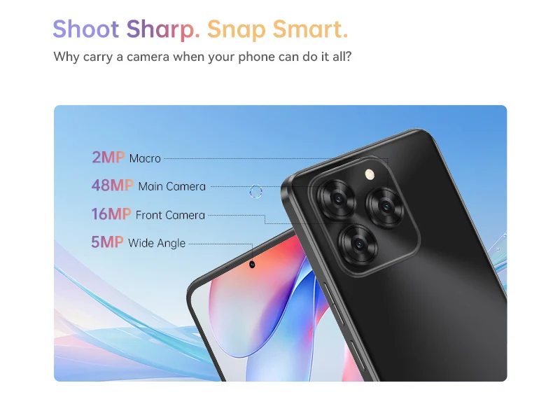 Cubot Note 60 Smartphone, Android 15, 7.2-inch 120Hz Display, Octa-core,16GB(6+10GB )RAM 128GB ROM, 48MP Camera, 7000mAh Battery