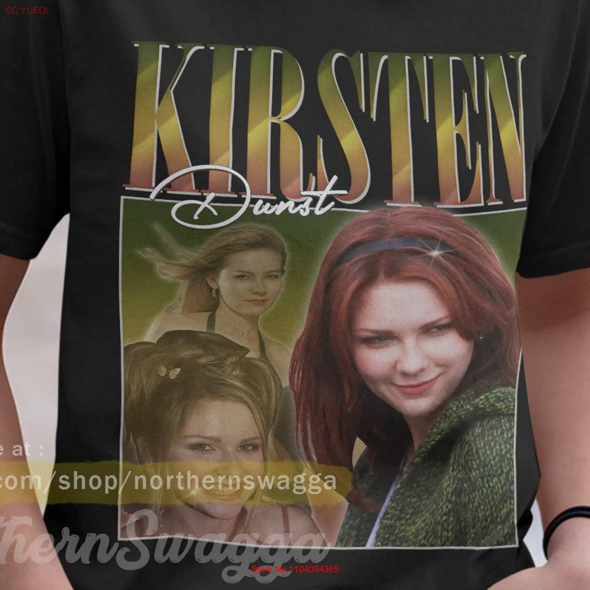 Kirsten dunsT T Shirt design retro style cool fan art 90s poster 224 tee long or short sleeves