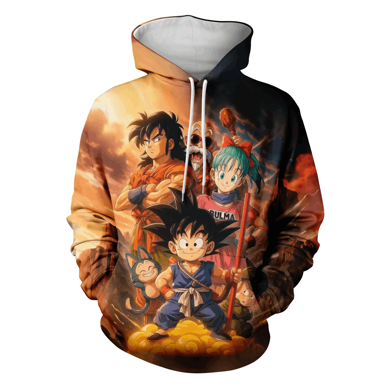 

Новый продукт Bandai, аниме Dragon Ball Goku Series, спортивная толстовка с капюшоном с цифровой печатью, детская одежда для косплея, подарок
