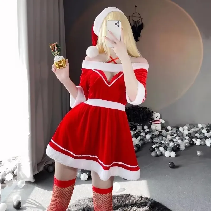 

Sexy LingеRie Set Christmas Women Sexy Miniskirt Pajamas Sexy Underwear Set Lingerie Білизна Жіноча Комлекти