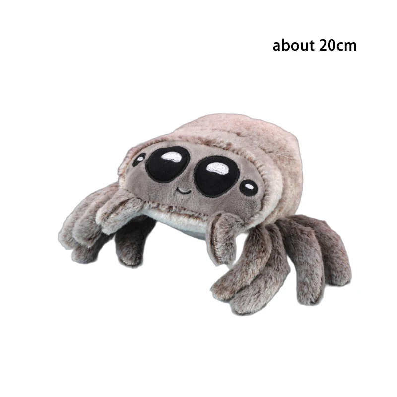 Adorável Lucas Spider Plush Toy companheiro de Halloween bicho de pelúcia infantil, presente perfeito para amantes de aranha, macio e com abraço