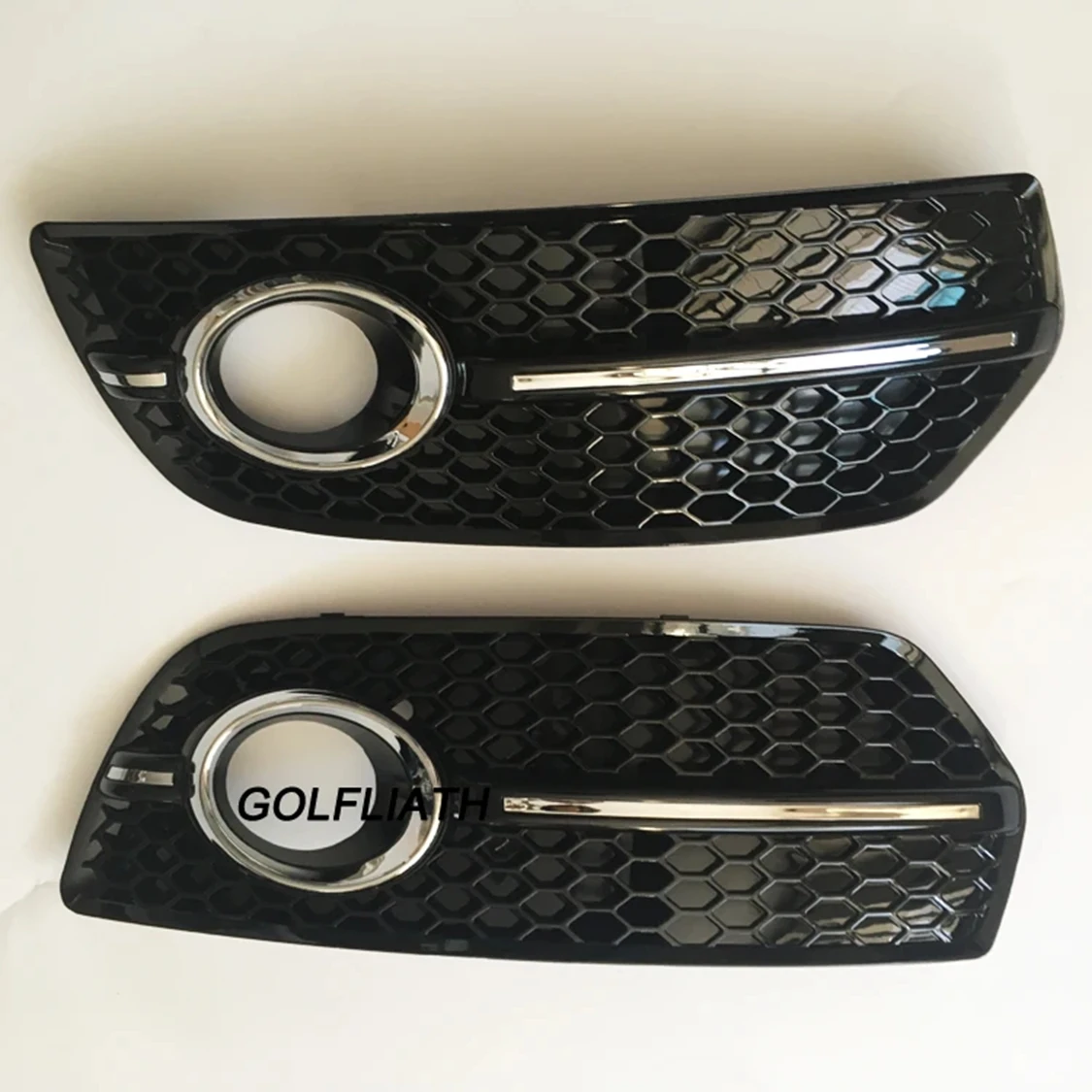 

Front Lower Bumper Grill Fog Lamp Grille Fog Light Cover For AUDI Q5 2009 2010 2011 Upgrade to RSQ5