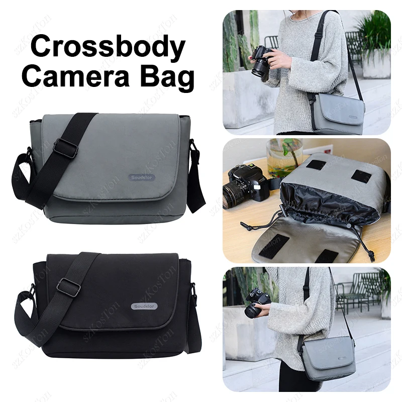 Photography Crossbody Bag Multi-Functional Large Capacity Travel Outdoor Storage Bag for Sony Canon Nikon Digital SLR