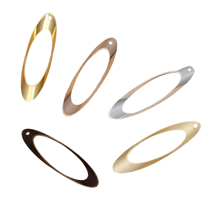 

BoYuTe (100 Pieces/Lot) 39*10MM Brass Oval Tube Cutting Materials Diy Handmade Jewelry Accessories