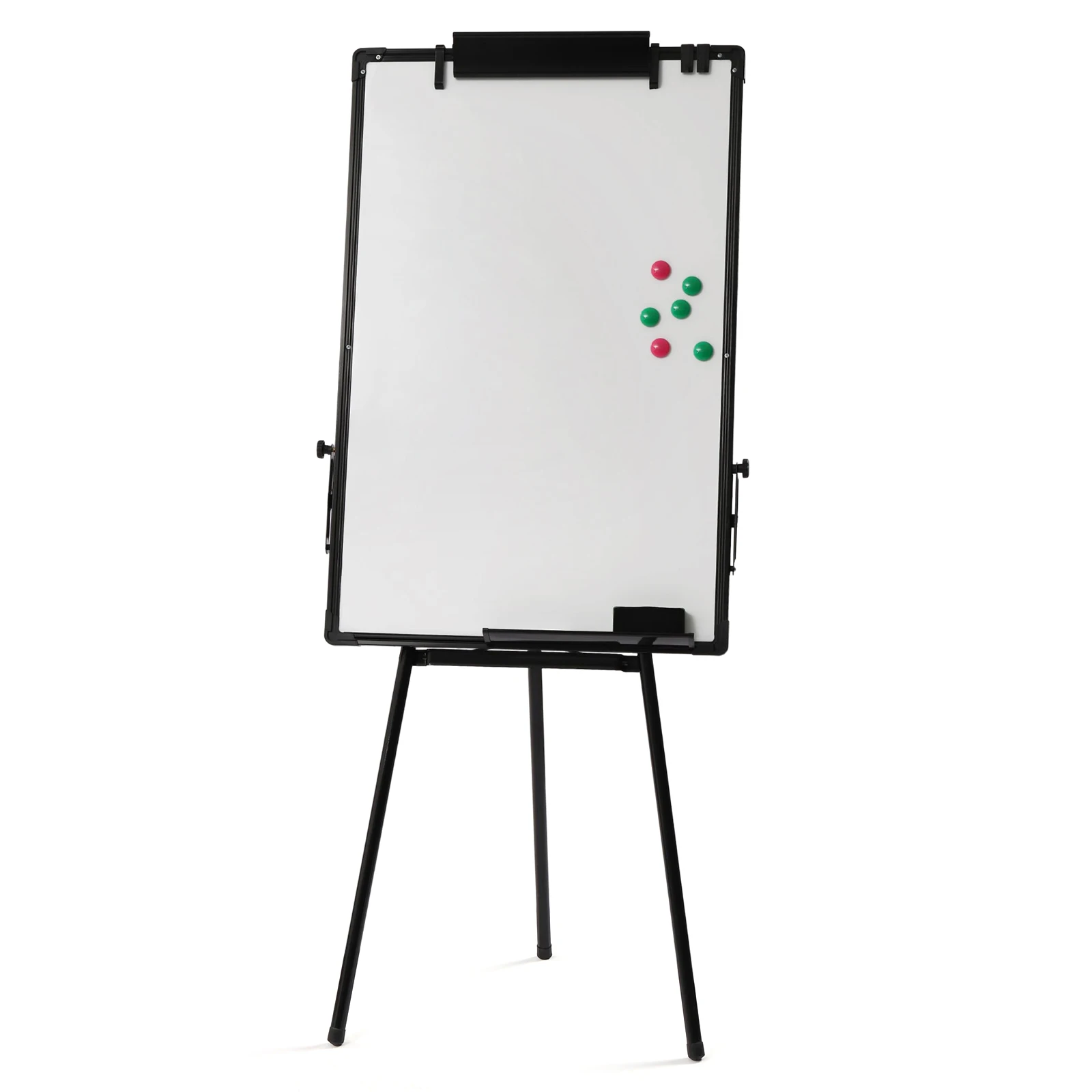 36 x 24 Inches Magnetic White Board Easel Stand Black Folding Dry Erase Whiteboard Kids Doodle for Office School Home