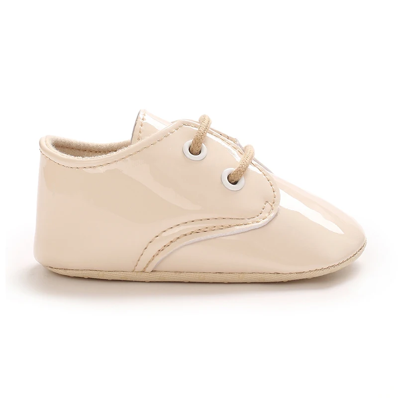 Baby Schnürschuhe Sneakers Klassische Sportschuhe Weiche Sohle PU-Leder Schuhe Einfarbig Lauflernschuhe für Neugeborene Jungen Mädchen – Detail 20