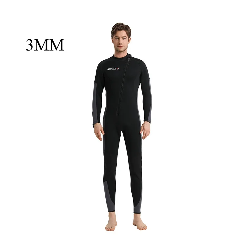 

3MM Men Full Body Scuba Keep Warm Snorkeling Kayaking Swim Diving Suit Neoprene Long Sleeve UnderWater Hunting Spearfish WetSuit