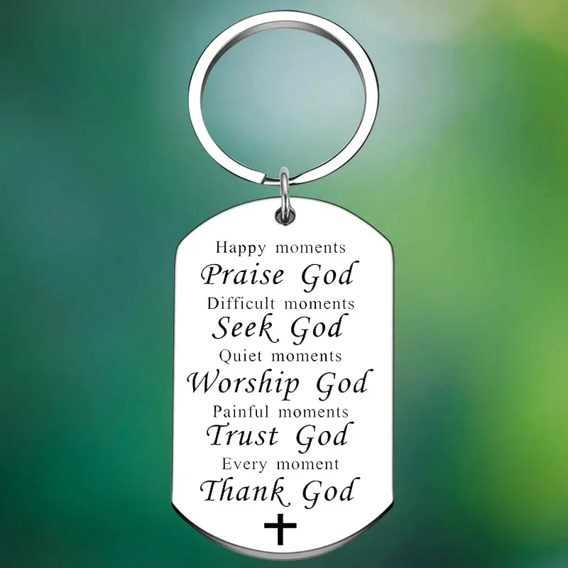 Religious Keychain Christian Gifts Key Chain Pendant Bible Verse Healing Gift, Religion Halloween Christmas Present