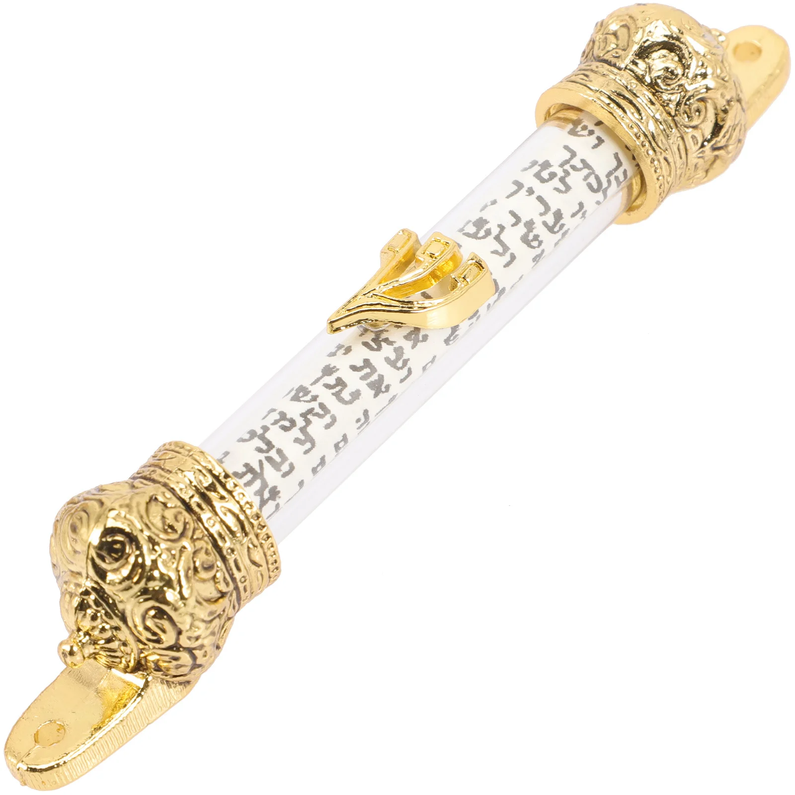 Metallo Mezuzah Porta ebraica Mezuza Decorativo religioso Porta in metallo Ornamento laterale Mezuzah Scroll Regali ebrei Decorazioni per la casa