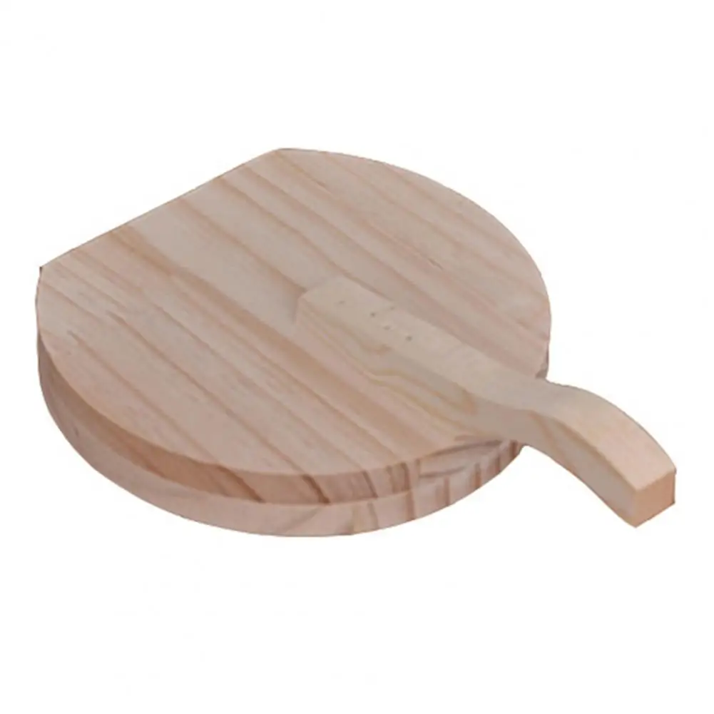 Wooden Dumpling Press Handmade Wooden Dumpling Tortilla Maker with Nonslip Handle Dough Pressing Tool for Home Kitchen Fine