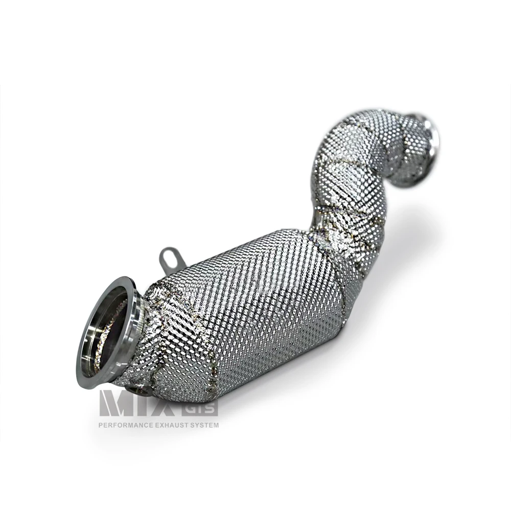 For Mercedes Benz E200 E260 e300 2.0T Steel Downpipe Performance Exhaust System Heat shield and catalytic converter Headers