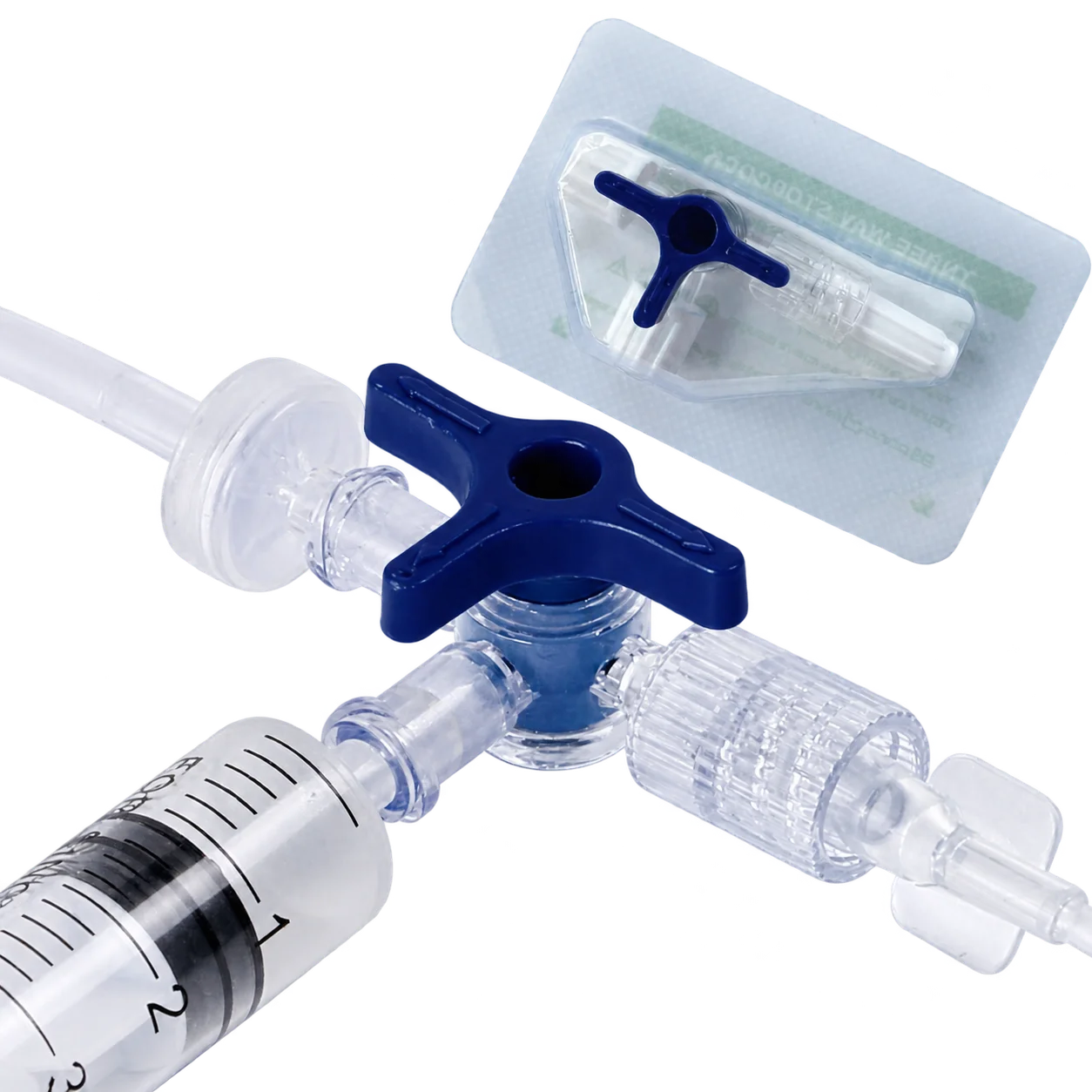 10Pcs Disposable Sterile 3-Way Stopcock Luer Lock Mixing Adapter Transfer Connector for Mesotherapy Syringe,Single Packed