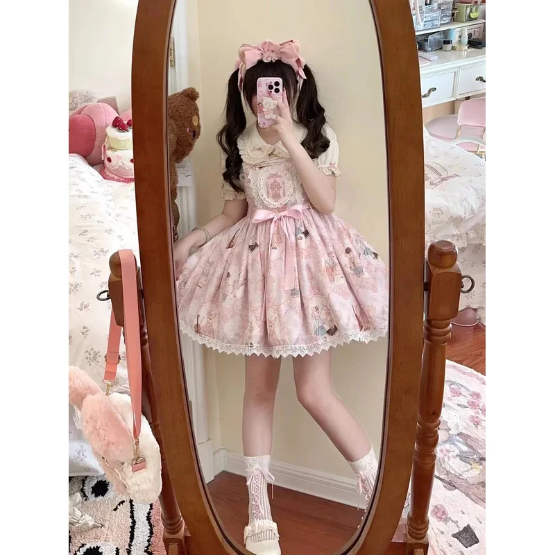 하라주쿠 일본 패션 로리타 드레스 드레스 소녀 달콤한 공주 파티 베스 티드 티 파티 학생 생일 선물 귀여운 공주