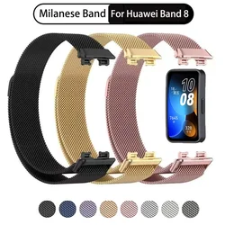 Mlianese Loop For Huawei Band 8-NFC Smartwatch Magnetic Wrist watchbands Metal Stainless Steel Bracelet Huawei Band 8 strap