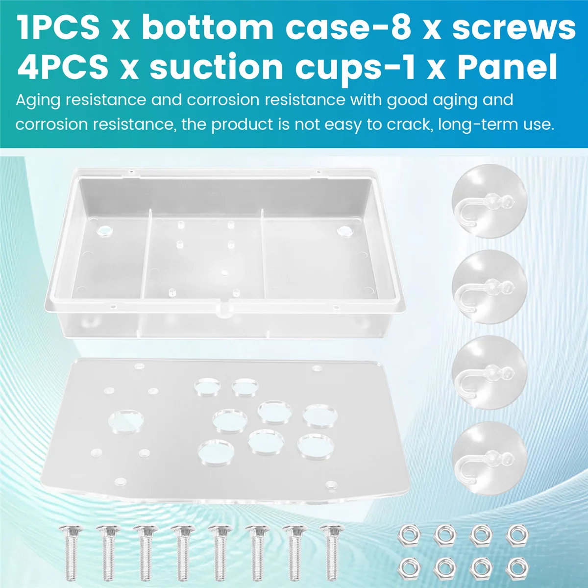 RIRI DIY Arcade Joystick caja de Panel acrílico para máquina de juego de salón recreativo DIY se puede instalar botón de Joystick para videojuegos Retro