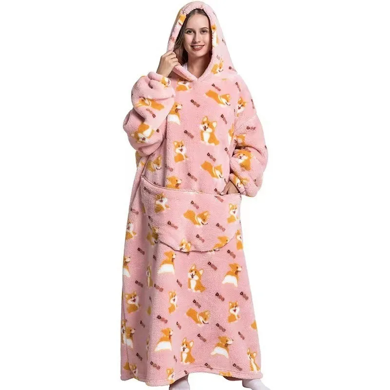 Oversized Hoodie Blanket for Women Adults Oversized Wearable Hooded Sweatshirt Pullover, Wearable Blanket Hoodie Super Soft Warm