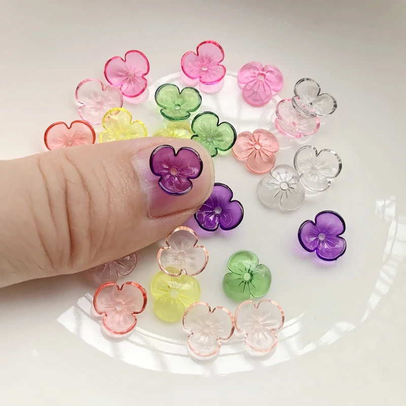 About 9mm 100pcs 3D Nail Decorations Cute Flower Shape Nail Art Designs Acrylic Jewelry DIY Manicure Accessories Tools -HR70