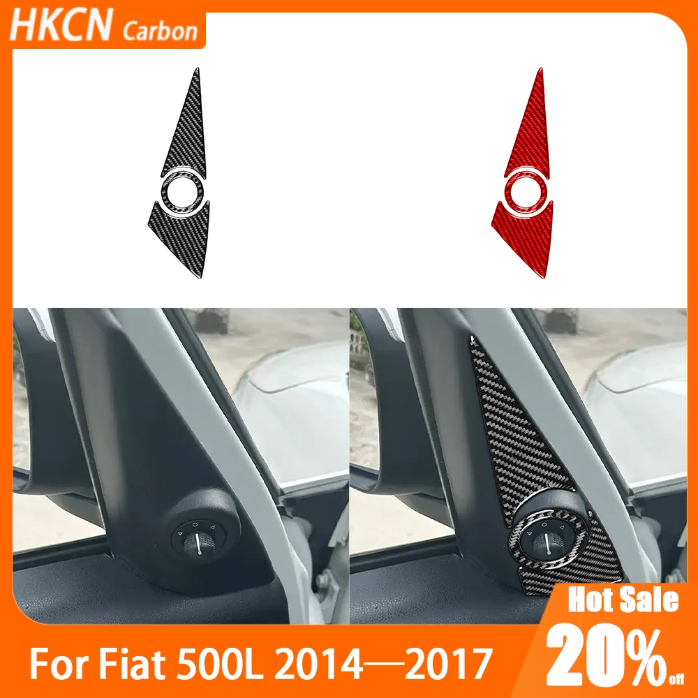

Carbon Fiber Driver's Side A-pillar Door Post Panel Car Accessories Interior Cover Trim Modified Sticker For Fiat 500L 2014—2017