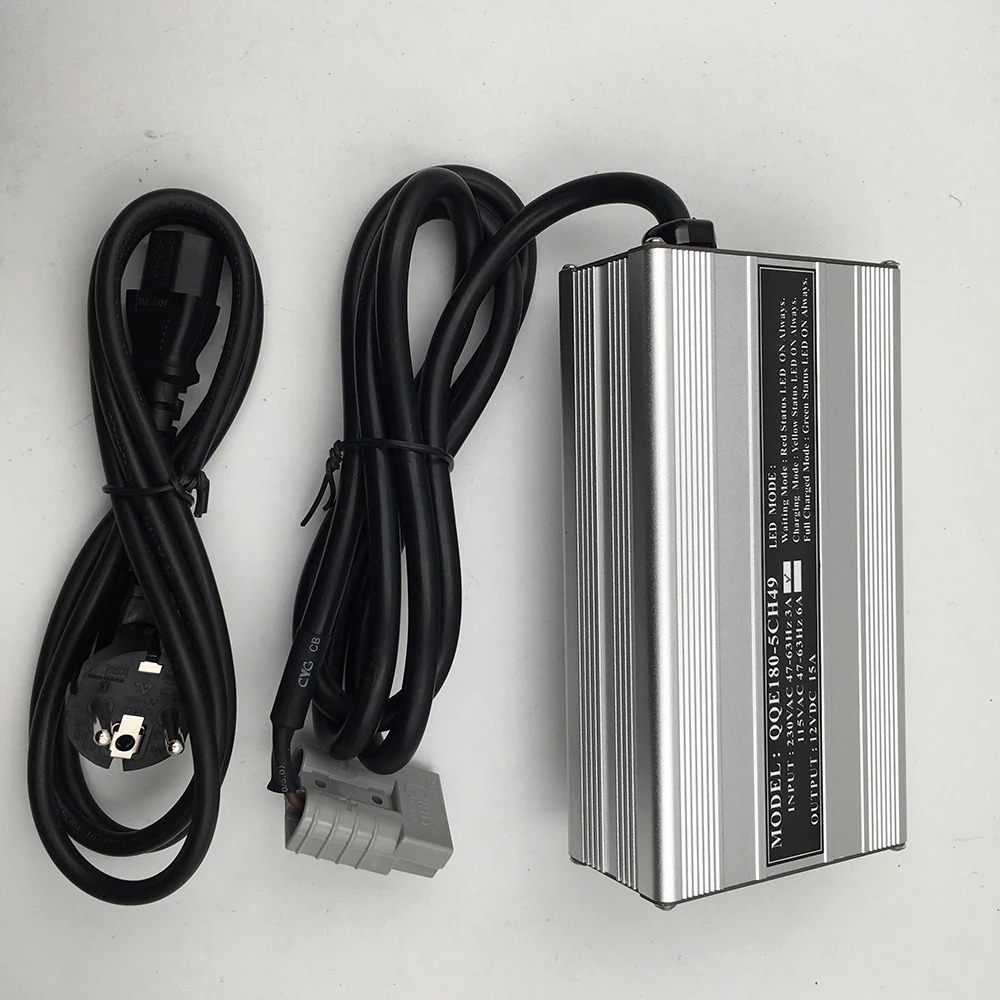 Bulk Package Semi-electric Stacker Forklift Battery Smart Charger QQE180-5CH49 12V15A