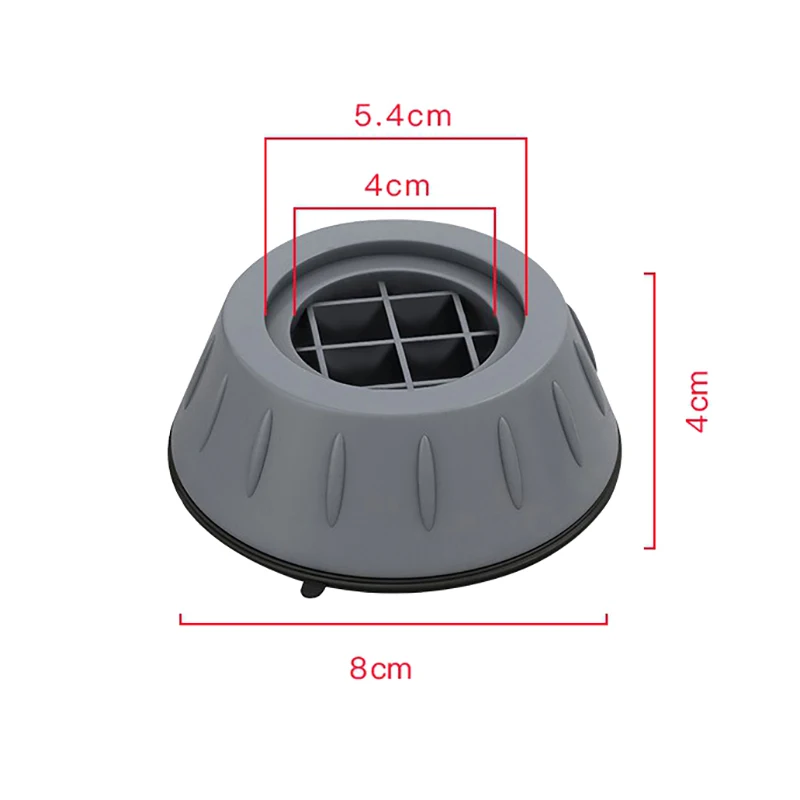 Patas de refuerzo para lavadora de tambor, alfombrillas antideslizantes y antivibración, Base amortiguadora de golpes para nevera de goma elevada