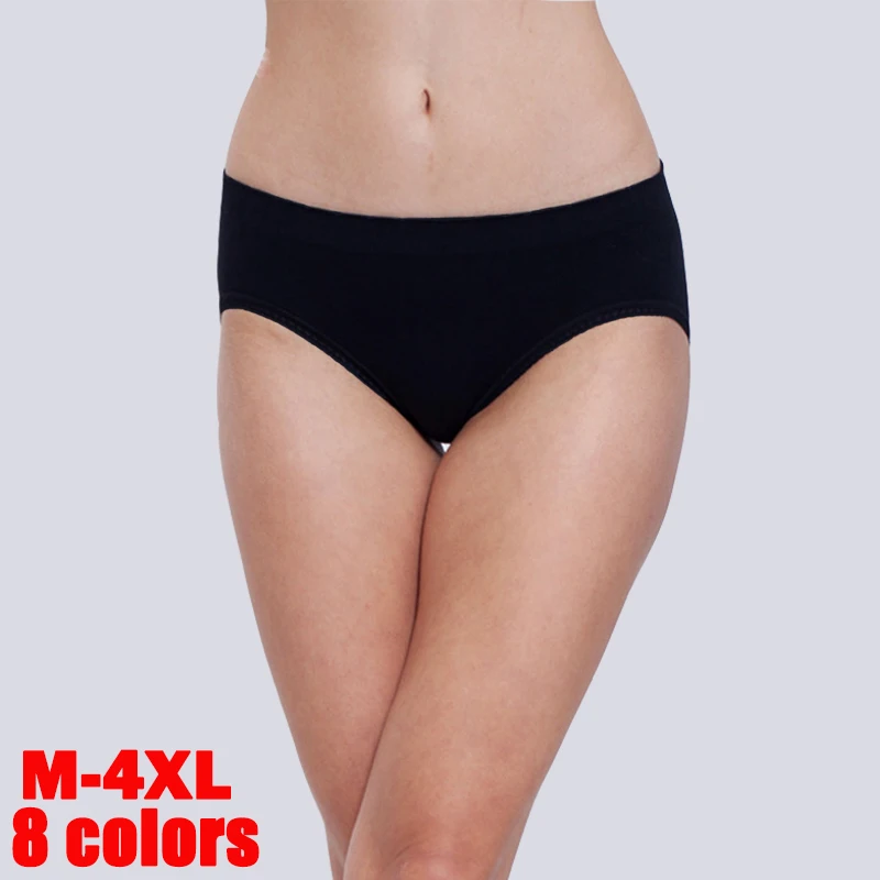 5 pçs/lote calcinha feminina de algodão mais tamanho cuecas senhoras sexy lingerie cor sólida underpant para mulher calcinha feminino M-4XL