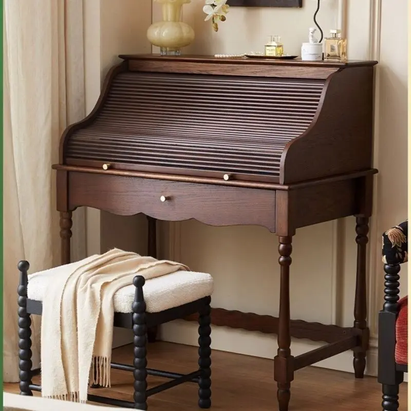 Solid wood dresser modern light luxury desk makeup table integrated bedroom