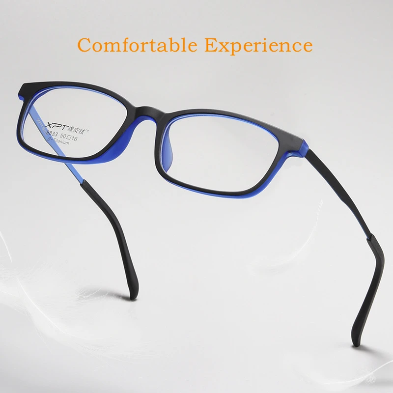 YIMARUILI Ultra-light Comfortable TR90 Titanium Squar Fashion Small Face Optical Prescription Glasses Frame Men And Women 9833XP