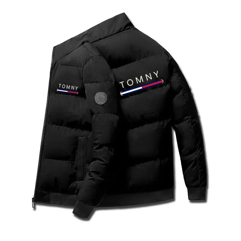 Chaqueta acolchada de algodón con logotipo de cabeza de tigre para hombre, Parkas cortas, gruesas e informales, a prueba de viento, tendencia de