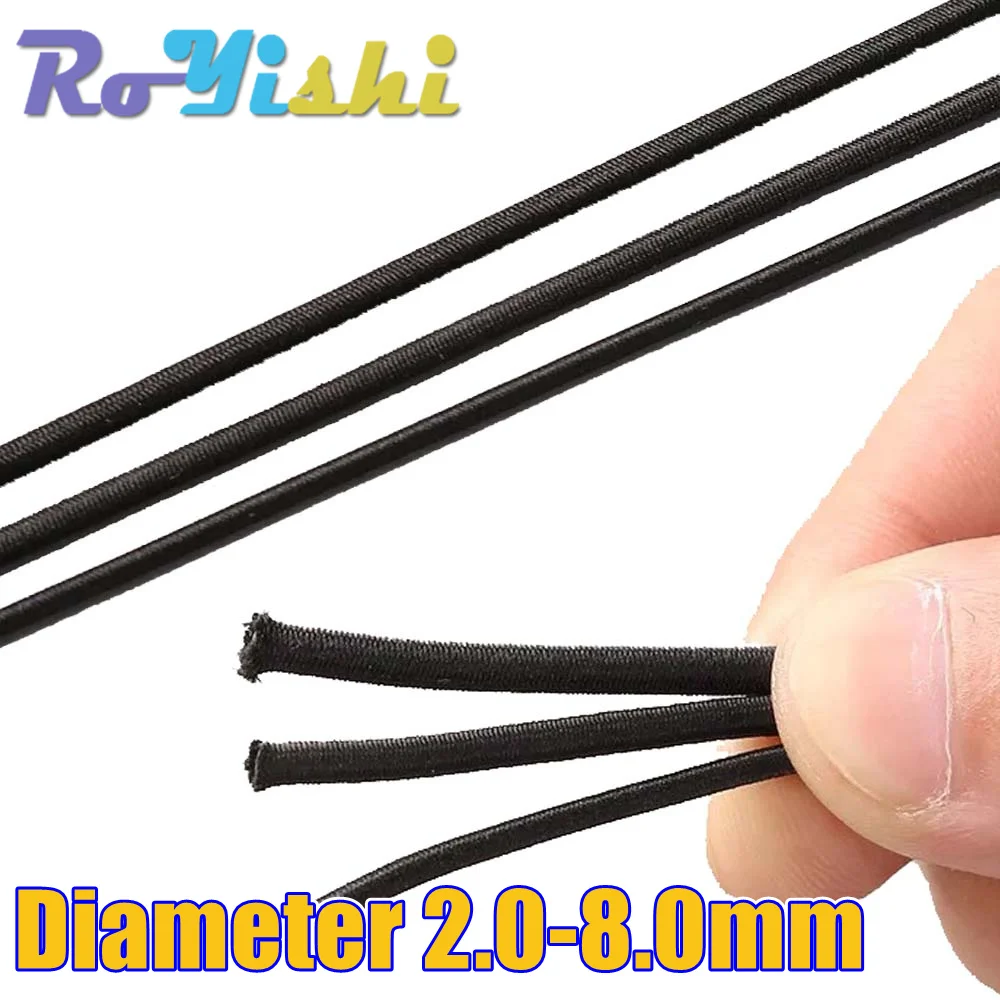 강력한 탄성 로프 코드 번지 충격 코드 스트레치 스트링, DIY 쥬얼리 제작, 야외 프로젝트 텐트, 카약 보트 가방 수하물, 1m