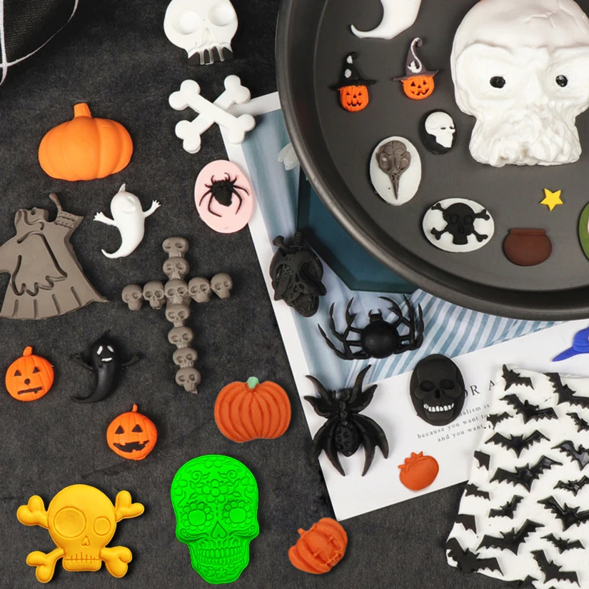 Halloween Series Silicone Sugarcraft Mold Chocolate Cupcake Baking Fondant Cake Decorating Tools