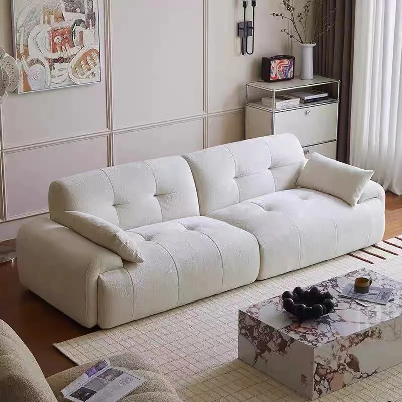 

Lounges Minimalist Fabric Cream Small Living Room Direct Style Sofa Sectional Designer Armchairs Balcony Garden Furniture