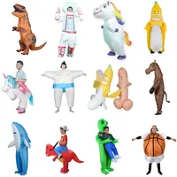 Inflatable Costume Alien Sumo Basketball Pika Bulldog Bananna Shark Cosplay Dinosaur Funny Dress Party Halloween For Adult K MN9