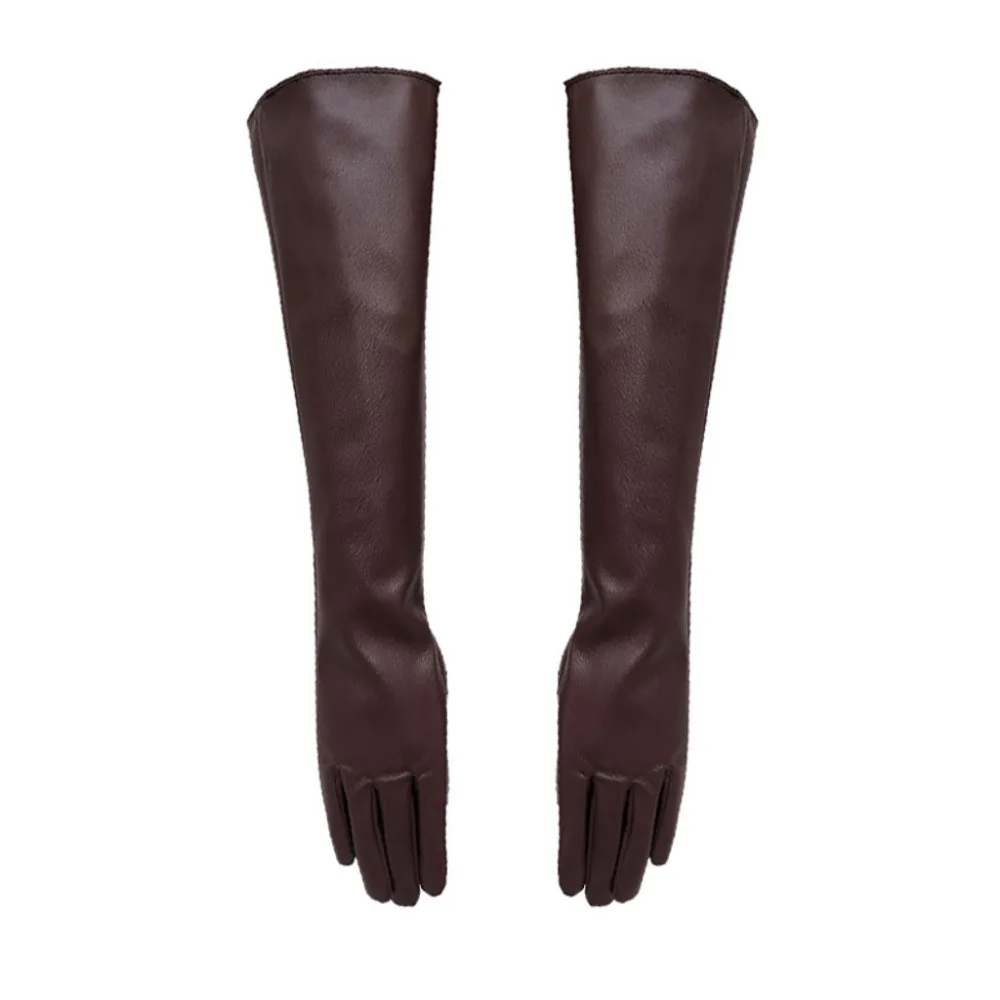 Elegant Long Elbow Gloves Keep Warm Costume Accessories Evening Party Gloves Black Soft Material Dance Performance Gloves