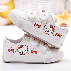 Sanrio Hello Kitty Girls Canvas Shoes Kawaii Anime Board Shoes Sweet Cute Cartoon Children Cloth Shoes Women Tide Gift for Kids