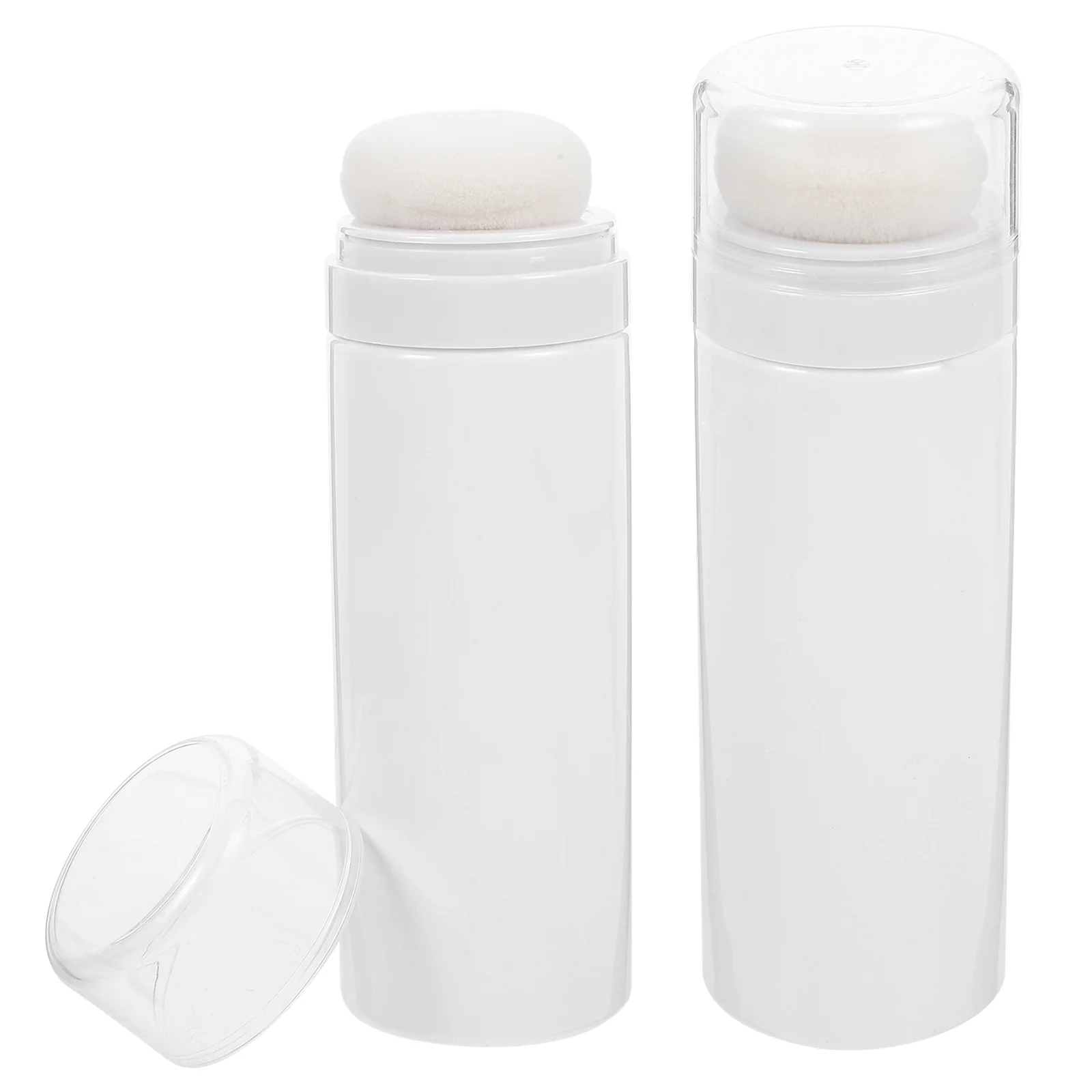 2 Pcs Container Baby Powder Puff Travel Skincare Containers Pe Empty Body Holder