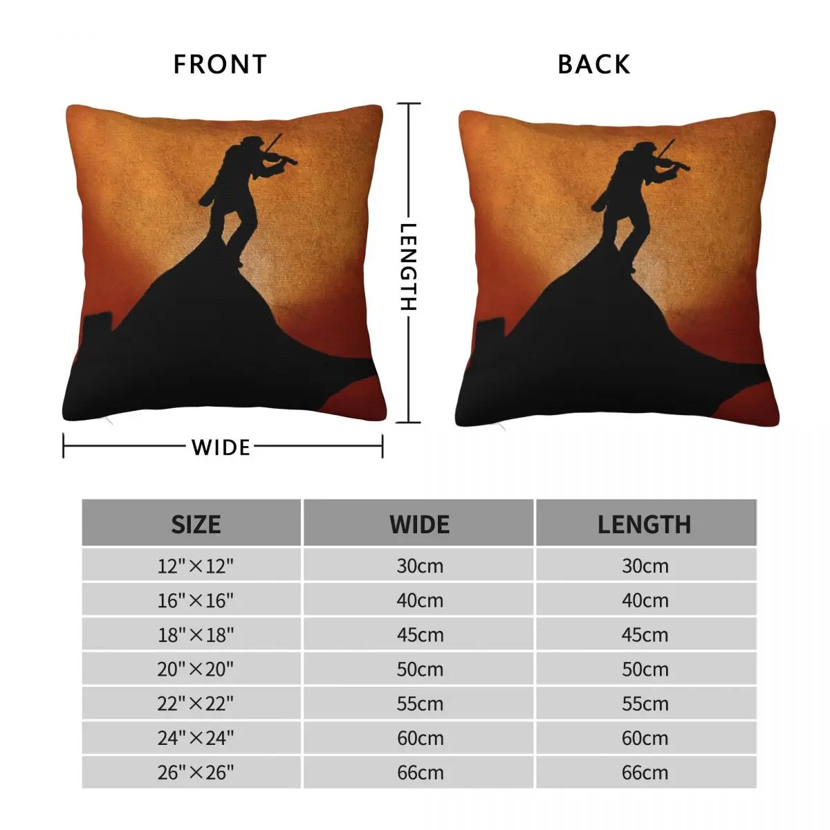 Fiddler On The Roof Musical Square Pillowcase Polyester Linen Velvet Printed Decor Throw Pillow Case Home Cushion Case Wholesale