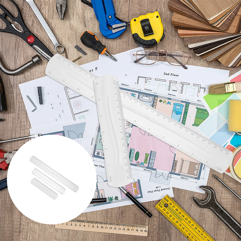 3 Pcs Color-changing Tape Measuring Rulers Tool Multi Functional Cute Soft Bendable